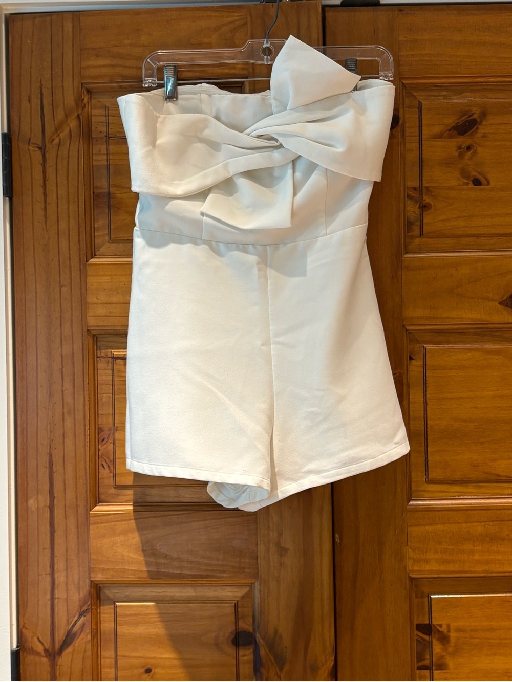 DO+BE White Strapless Bow Romper